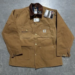 Abrigo de Colección Carhartt C01 BRN Manta Forrada Lona Tareas de Pato Talla 46 EE. UU. NUEVO CON ETIQUETAS - Imagen 1 de 9