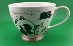 New Disney Beauty & The Beast Large Tea Cup Never Give Up Rose Gold China Mug - Picture 1 of 6