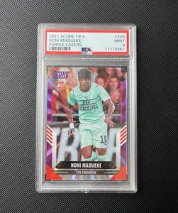 Noni Madueke /15 Rookie (RC) 2021 FIFA Score Purple Lasers PSA MINT 9 Arsenal - Picture 1 of 2