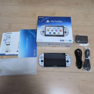SONY PlayStation PS Vita Wi-Fi PCH-2000 Silver Console Tested Boxed Excellent - Image 1 of 4