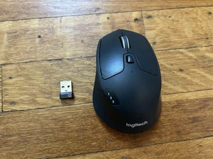Logitech M720 Triathlon Multi-Device Wireless Mouse with Hyper-Fast Scrolling - Picture 1 of 8
