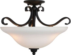 Vaxcel Lighting C0272 Monrovia 3 Light 17"W Semi-Flush Bowl - Bronze - Picture 1 of 12