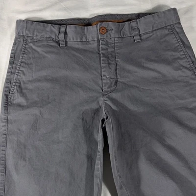Tommy Bahama Hombre Gris Oscuro Básico Frente Plano 10" Entrepierna Chino Pantalones Cortos - Talla 33 Foto 1 de 4