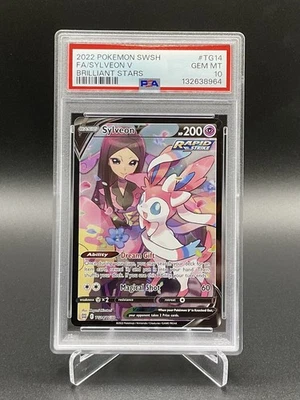 Arte completo Sylveon V TG14/TG30 Briliant Stars PSA 10 GEMA MT Foto 1 de 2