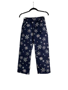 Pantalones de nieve Gymboree azul marino y blanco copo de nieve para niños talla M 7/8 nuevos con etiquetas esquí de invierno - Imagen 1 de 3