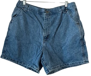 Pantaloncini da falegname Lee donna Hammer Loop denim taglia 16M tasche 32x4,5 vintage - Foto 1 di 9