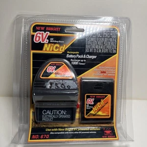 NEU heller 6V NiCd Akku & Ladegerät NOS funktioniert mit Tyco RC Nr. 670 - Bild 1 von 2