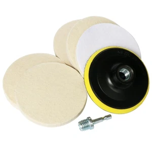 4 Inch Wool Felt Polishing Pad Buffing Wheel Kit for Drill,Fine Polishing of ... - Picture 1 of 6