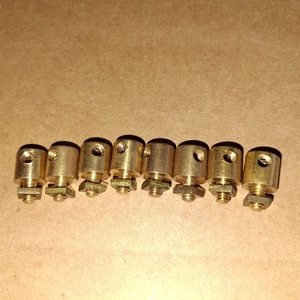 8 X #179*BRIGHT SHINY BRASS* MECCANO ROD SOCKET - Imagen 1 de 1