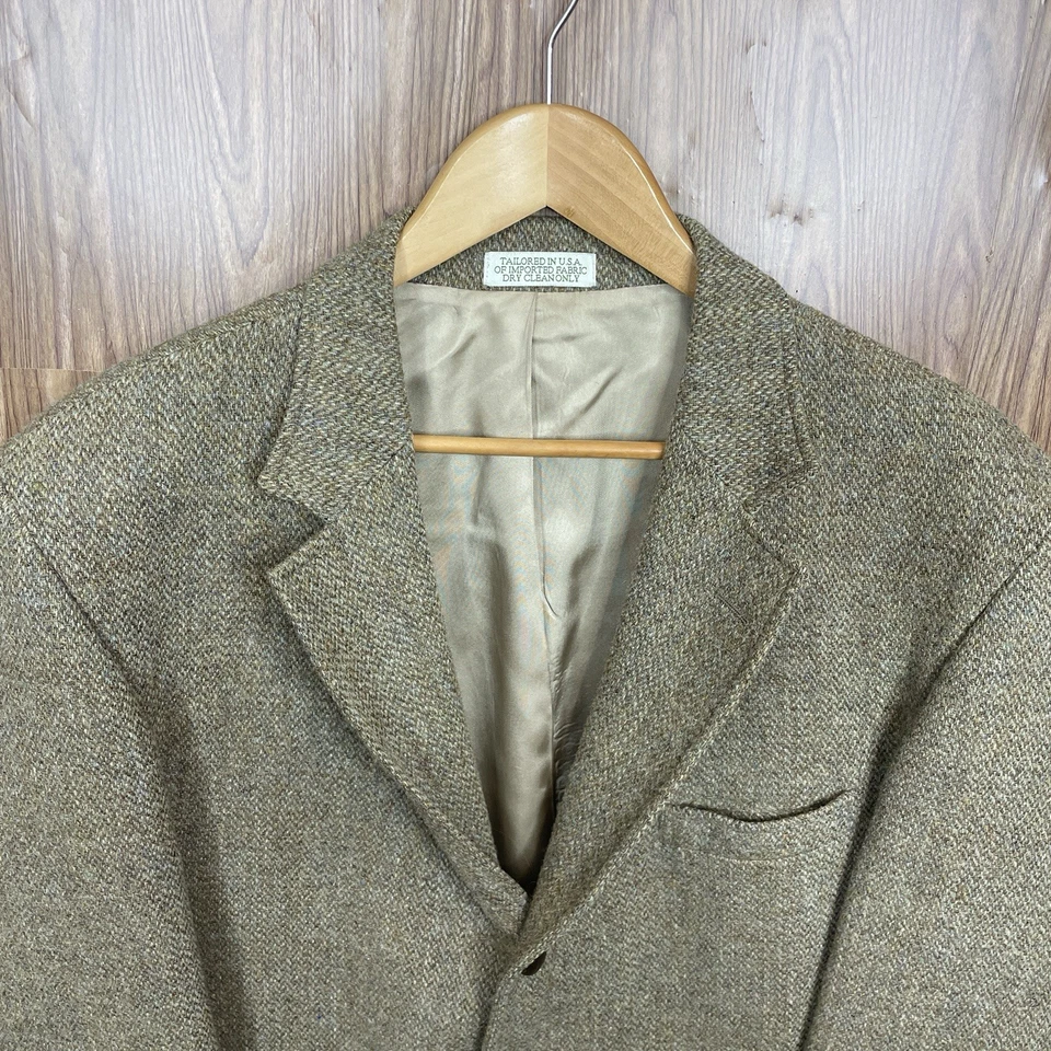 Casaco esportivo Harris Tweed masculino 44L marrom multicolorido 100% pura lã escocesa de tweed - Imagem 1 de 4
