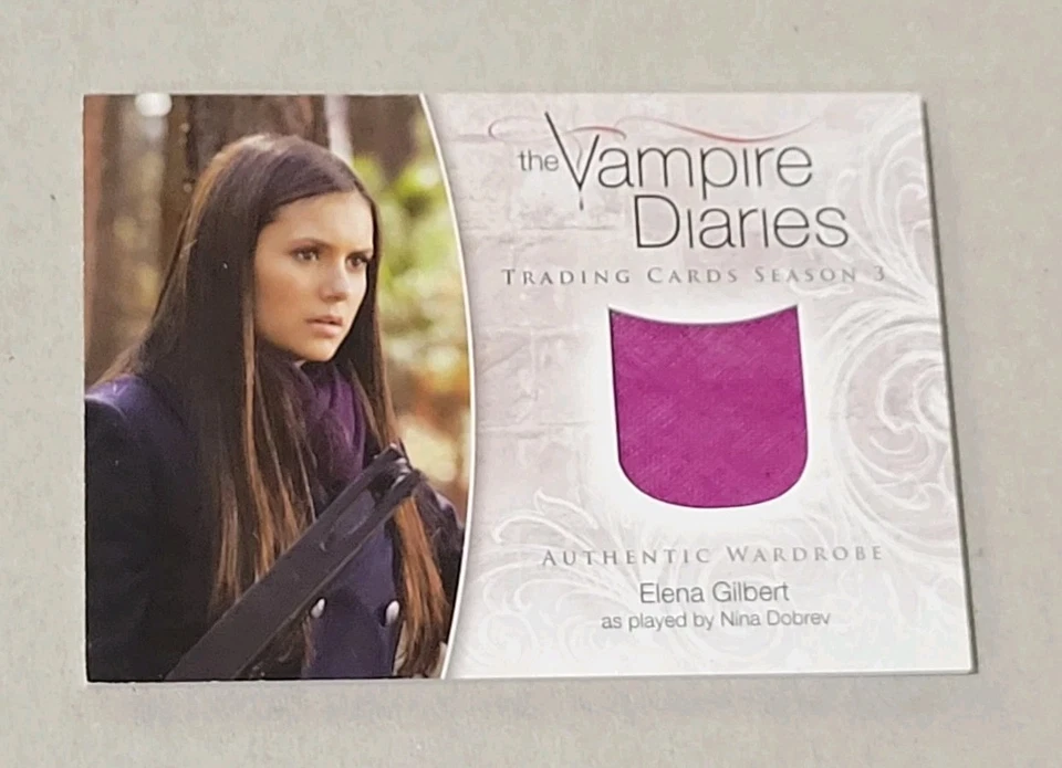 2014 Cryptozoic The Vampire Diaries NINA DOBREV as ELENA GILBERT WARDROBE RELIC  - Image 1 of 2