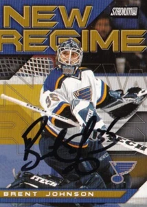 BRENT JOHNSON, ST. LOUIS BLUES, RARE AUTO'D/SIGNED 2001-02 TOPPS SC NHL CARD. - Picture 1 of 1