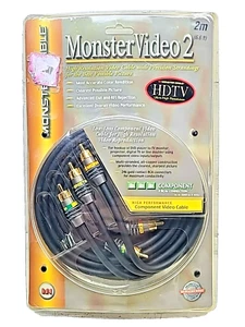Monster Video Cable High Performance 24K Gold Plated Component HDTV 2m/6.56ft - Picture 1 of 2