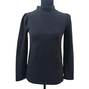 Madewell Mockneck Grey Sweater Cotton Blend #NB512 Soft Minimalist Holiday | XXS - Picture 1 of 12