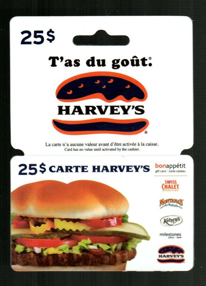 HARVEY'S ( Canada ) T'as du Gout 2009 Gift Card ( $0 - No Value )  - Image 1 of 1