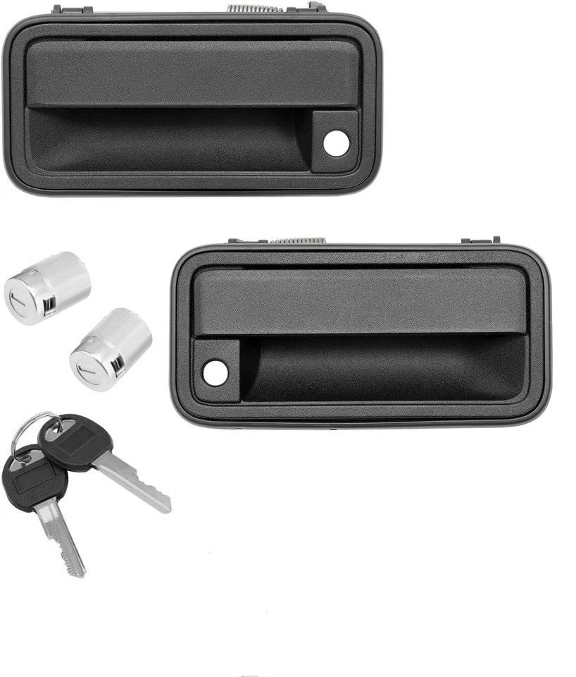 Manija de puerta exterior de metal con cilindro de bloqueo y llaves para Chevy GMC C1500 1988-2000 Foto 1 de 4