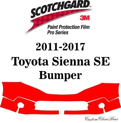 Película de protección de pintura 3M Scotchgard serie Pro 2011-2016 2017 Toyota Sienna SE Foto 1 de 3