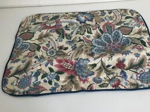 Vintage Thomasville bunte Blumen 1 Standard Kissen Schein gesteppt Made USA - Bild 1 von 7