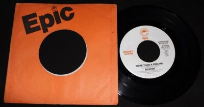 Boston-More Than A Feeling-Stereo/Mono-Epic 8-50266-VTG '76 White/Orange Lbl DJ! - Image 1 of 2