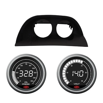 VY VZ Commodore CLIP-IN POD HOLDER w/ DIGITAL OIL PRESSURE and VOLT GAUGES Black - Image 1 of 4