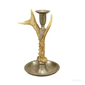 A Black Forest Candle Holder with Pewter Base and Spout, Germany ca. 1860s - Picture 1 of 5