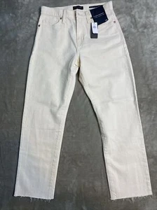 Women’s Banana Republic High Rise Straight Barrel Fit Ankle Jeans Ivory Sz 28 - Picture 1 of 8
