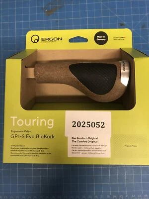 Ergon GP1 Evo BioKork Grips - Lock-On, Small, Black/Tan - Image 1 of 4
