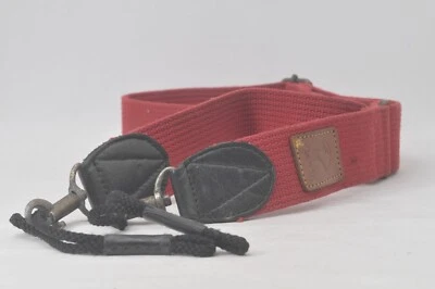 @ SakuraDo Camera @ Rare! @ Vintage Canon Eagle Leather & Canvas Red Strap - Image 1 of 4