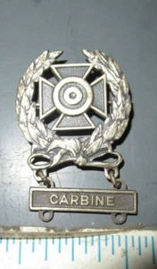 VINTAGE Original Carbine Expert Marksman Badge Pin - STERLING KREW - Picture 1 of 2