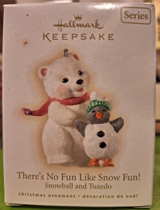 Hallmark Keepsake Ornament There's No Fun Like Snow Fun Snowball & Tuxedo Series - Picture 1 of 4