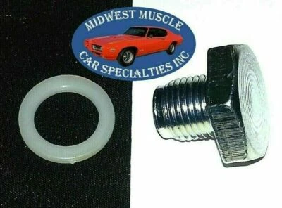 60-80 Engine Oil Pan Change Drain Plug Bolt Gasket 1/2-20 Threads For Chrysler A - Image 1 of 4