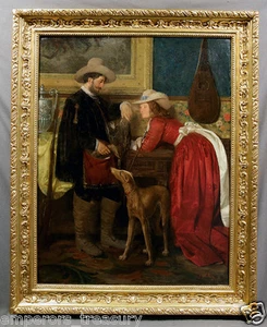 19th Century Oil Painting, Interior Scene signed Giovanni della Rocca (ITALIAN) - Picture 1 of 12