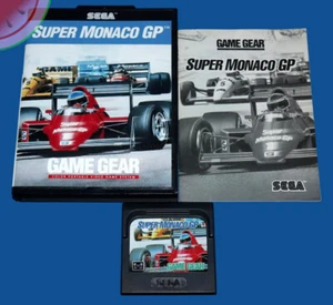 TESTED Sega Game Gear SUPER MONACO GP Complete with Manual in NEW Box CIB - Picture 1 of 10