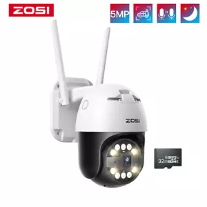 ZOSI 5MP WIFI Überwachungskamera Außen WLAN Kamera Personenerkennung 32GB Karte - Bild 1 von 13