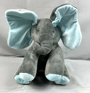 Peek-A-Boo Elephant Plush Toy, Animated and Sings, Blue/Gray - GREAT CONDITION - Picture 1 of 9