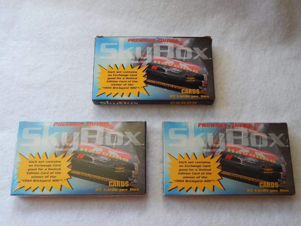 2 NASCAR 1994 Skybox Premiere Ed Factory Sealed 27 Card Set & 1 Open CompleteSet - Image 1 of 1