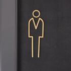 3D Toilet Symbol Restroom Sign Bathroom Signage Toilet Doorplate Self Adhesive