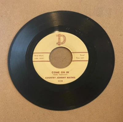 COUNTRY JOHNNY MATHIS COME ON IN/THE CHANCES ARE D 45 1119 - Image 1 of 2