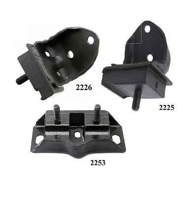 3 件前置电机和变速器安装适用于 1960 - 1964 福特 RANCHERO 2.4L — 第 1/4 张图片