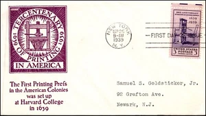Scott 857 3 Cent Druck Anderson FDC Typed Address Planty 857-26a - Bild 1 von 2