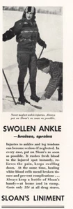 1932 Sloan's Liniment: Swollen Ankles Bruises Sprains Vintage Print Ad - Picture 1 of 1