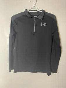 Under Armour boys long sleeve loose heatgear black shirt sz YLG N3 - Picture 1 of 6