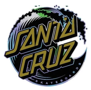 SANTA CRUZ - Holo Wave Dot Sticker / Skateboard - 10cm - Picture 1 of 1