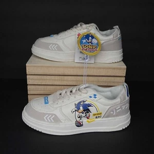 Neu Zara x Sonic The Hedgehog Sneakers US 1 Jungen Elfenbein Low Top Japanische Buchstaben - Bild 1 von 6