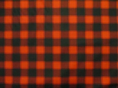  Máscara a Cuadros Búfalo Rojo Negro Estampado Tela de Algodón FQ Foto 1 de 4