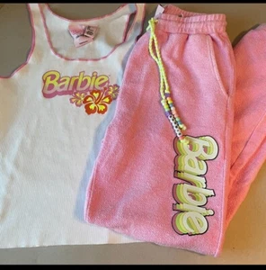 BARBIE X FOREVER 21  Terry Cloth /Cotton Loungewear Set Sz XS - Picture 1 of 5