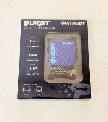 Patriot BURST 120GB Internal SATA III 2.5 inch PBU120GS25SSDR SSD Brand NEW - Image 1 of 2