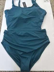 Tempt Me Teal Swimsuit Women 2 Piece Set Size XL NEW - Picture 1 of 3