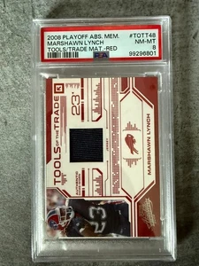 2008 Playoff Abs. Mem. Tools/Trade Materials MARSHAWN LYNCH PATCH 30/100 POP 1 - Bild 1 von 3