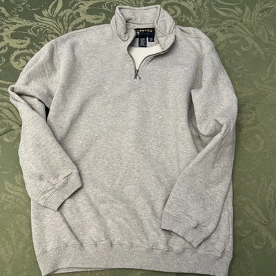 Sudadera vintage Eddie Bauer EBTek para hombre pequeña gris media cremallera Foto 1 de 4